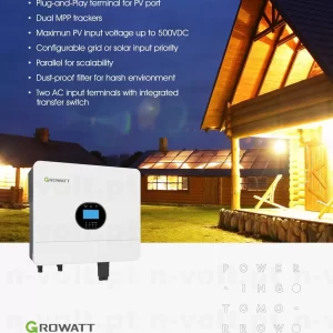 InversorGrowatt SPF 6000 ES PLUS 48V 100A