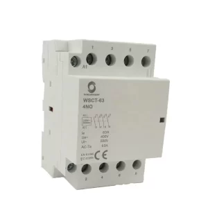 Contator modular CA doméstico WSCT-63 4P 63A 2NC2NO 220V/230V 400V 50/60HZ Trilho Din